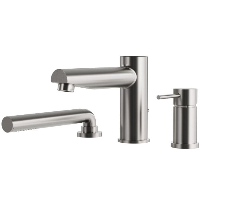 Volare 3-piece Deckmount Tub Filler with Handshower
