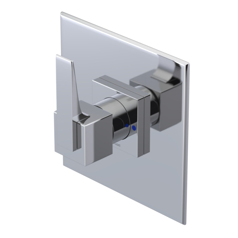 RUBINET T202RSL Pressure Balance Shower With Fixed Shower Head & Arm/ 8" Wall Mount-Trim Only