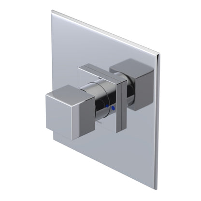 RUBINET T202RSQ Pressure Balance Shower With Fixed Shower Head & Arm/ 8" Wall Mount-Trim Only