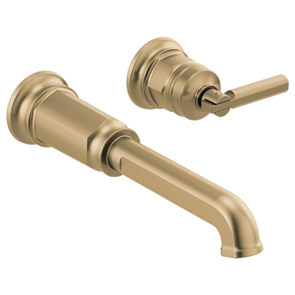BRIZO T65776LF Two-Hole, Single-Handle Wall Mount Lavatory Faucet - Lever Handle 1.5 GPM