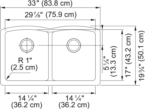 FRANKE ELG120 ELLIPSE UM GRN DBL 36CAB GRANITE COMPOSITE SINK