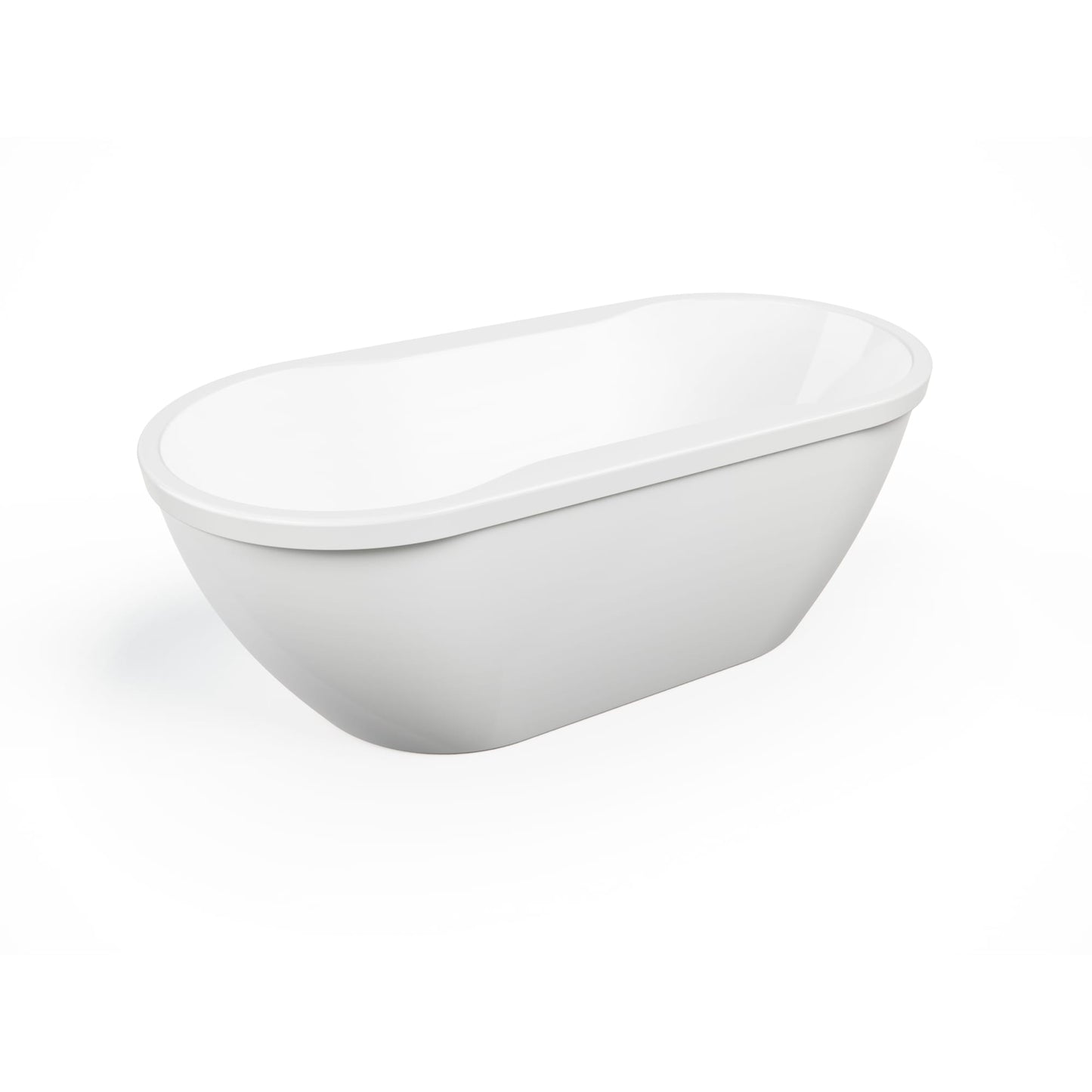 Berlin F2 3266 AFR Acrylic Freestanding Center Drain Activ-Air Bathtub in White
