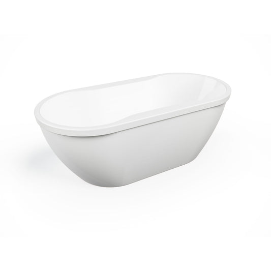Berlin F2 3266 AFR Acrylic Freestanding Center Drain Activ-Air Bathtub in White