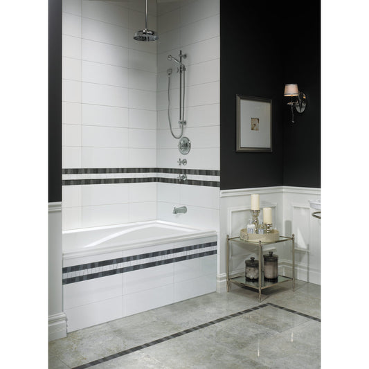 Delight 6032 Acrylic Drop-In End Drain Whirlpool, Mass-Air & Activ-air Bathtub in White