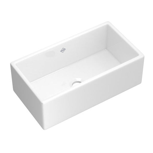 SHAWS MS3318 Classic Shaker Modern Single Bowl Apron Front Fireclay Kitchen Sink