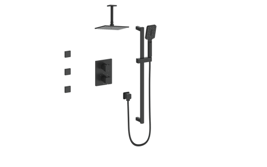 VOGT SET.NU.320.816 Niveau 3-Way TH Shower Kit with Body Jets with 6" Ceiling Arm