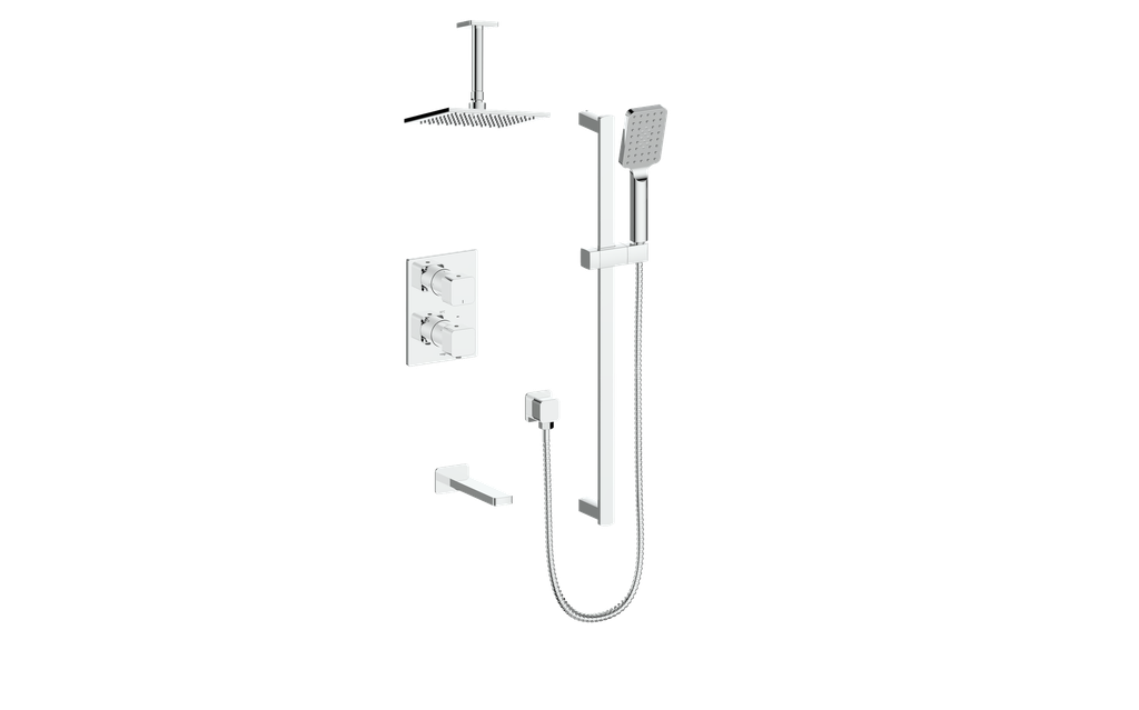 Vogt Niveau 3-Way TH Shower Kit with 6" Ceiling Arm CC