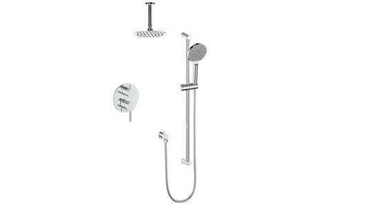Vogt Worgl 2-Way PB Shower Kit with 6" Ceiling Arm CC