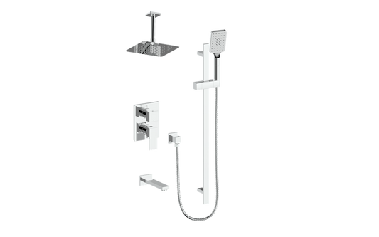 Vogt Kapfenberg 3-Way PB Shower Kit with 6" Ceiling Arm CC