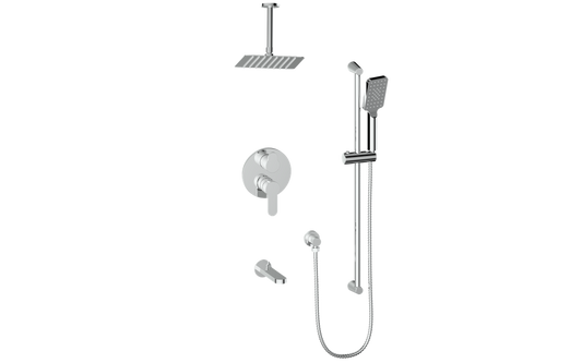 Vogt Lusten 3-Way PB Shower Kit with 6" Ceiling Arm CC