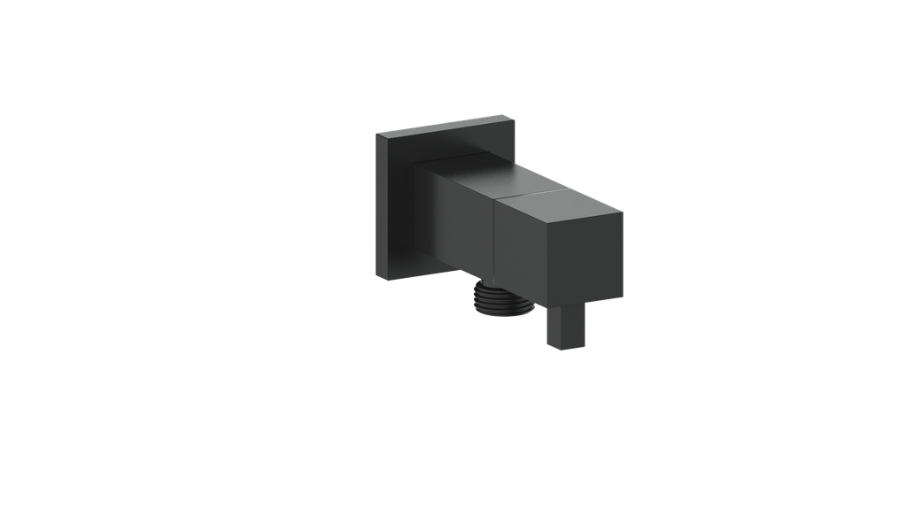 Vogt Square Brass Elbow Connector with Shut-Off CC