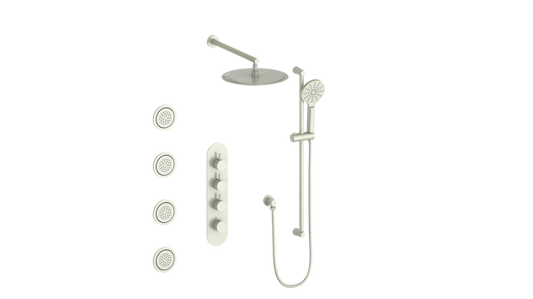 Vogt Worgl 3/4" High-Flow TH Shower Kit with Body Jets CC