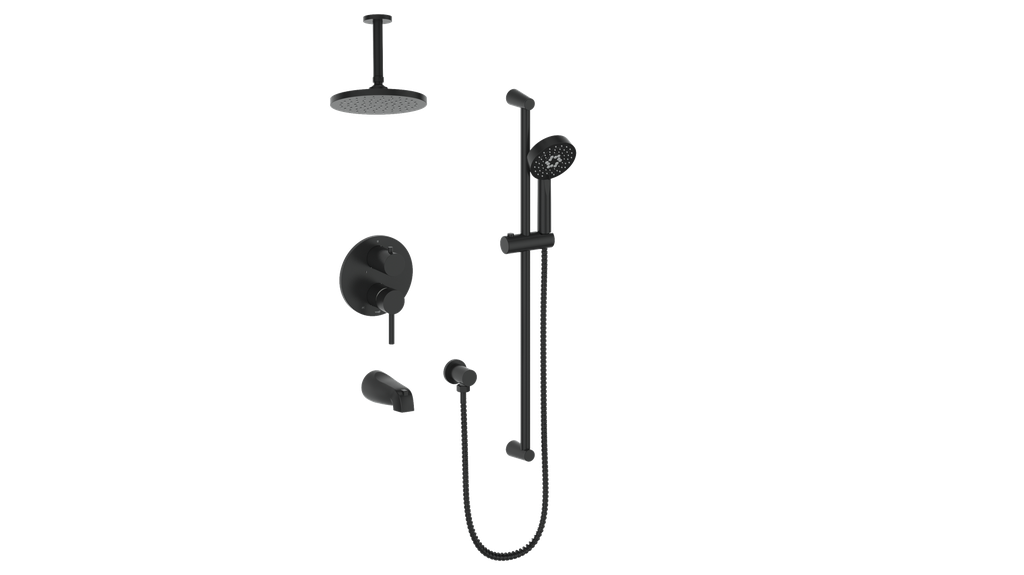 Vogt Worgl 3-Way PB Shower Kit with 6" Ceiling Arm CC