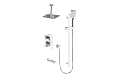 VOGT SET.KG.310.316 Kapfenberg 3-Way PB Shower Kit with 6" Ceiling Arm