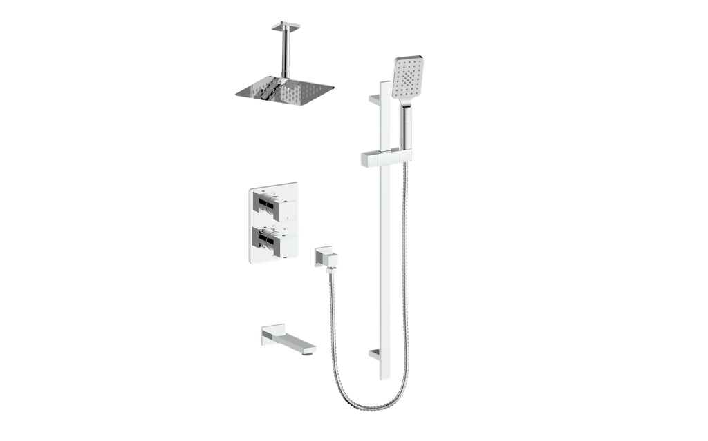 Vogt Kapfenberg 3-Way TH Shower Kit with 6" Ceiling Arm CC