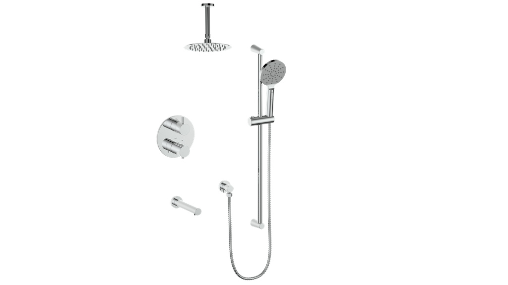 Vogt Worgl 3-Way TH Shower Kit with 6" Ceiling Arm CC