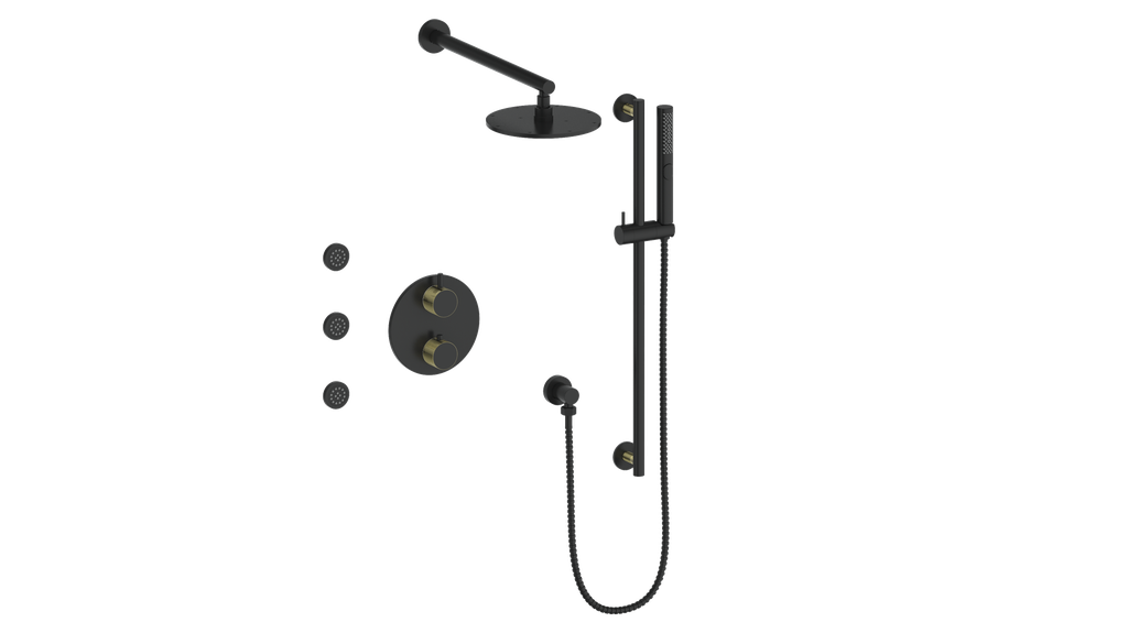Vogt Drava 3-Way TH Shower Kit with Body Jets CC