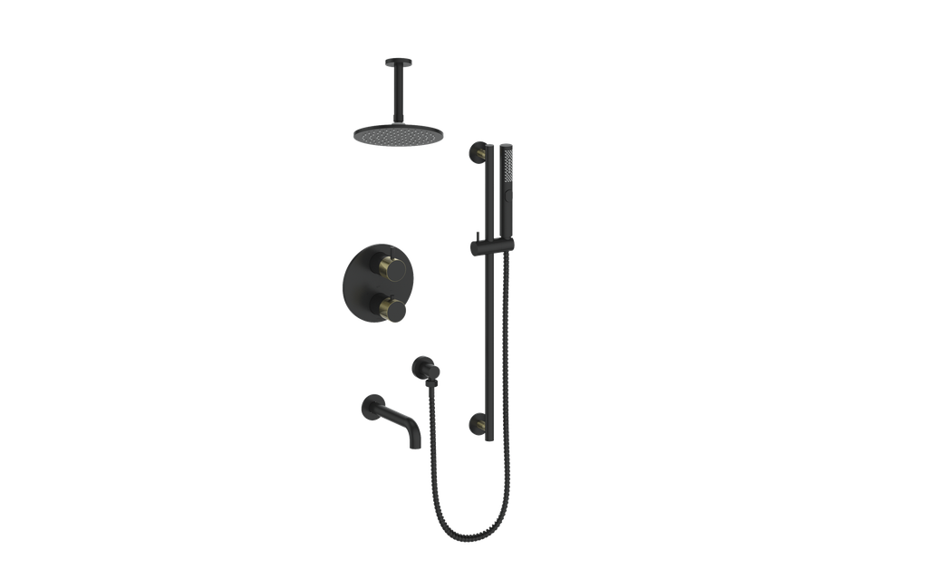 Vogt Drava 3-Way TH Shower Kit with 6" Ceiling Arm CC