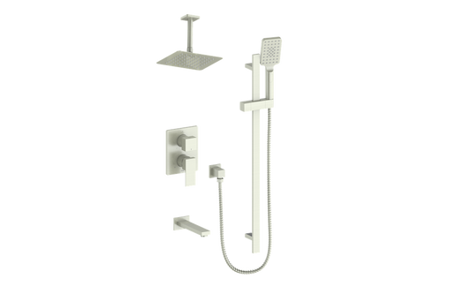 VOGT SET.KG.310.316 Kapfenberg 3-Way PB Shower Kit with 6" Ceiling Arm