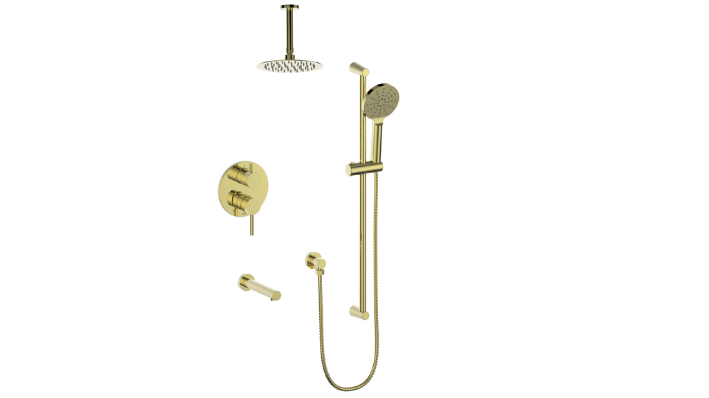 Vogt Worgl 3-Way PB Shower Kit with 6" Ceiling Arm CC