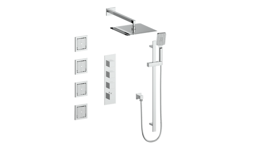 Vogt Kapfenberg 3/4" High-Flow TH Shower Kit with Body Jets CC