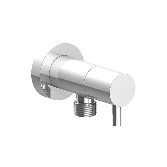 Vogt Round Brass Elbow Connector with Shut-Off CC