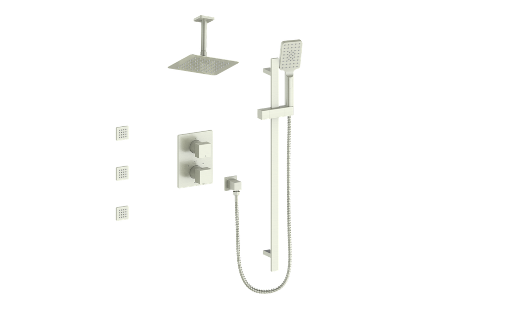VOGT SET.KG.320.816 Kapfenberg 3-Way TH Shower Kit with Body Jets and 6" Ceiling Arm