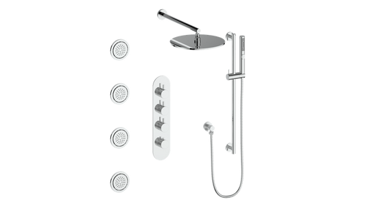 Vogt Drava 3-Way TH Shower Kit with Body Jets CC