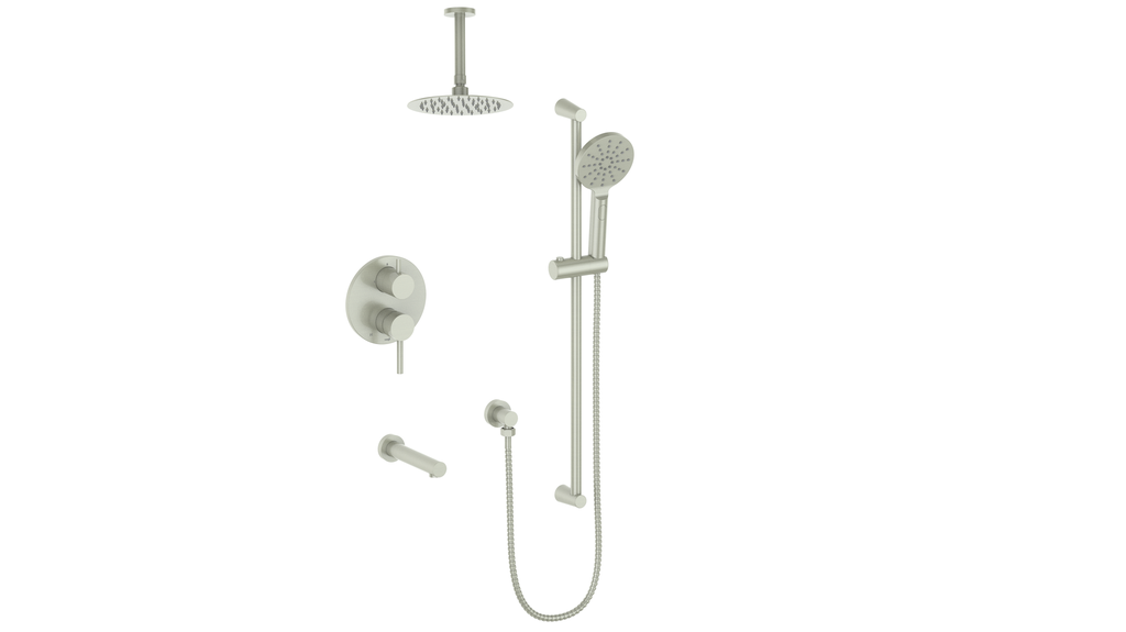 Vogt Worgl 3-Way PB Shower Kit with 6" Ceiling Arm CC