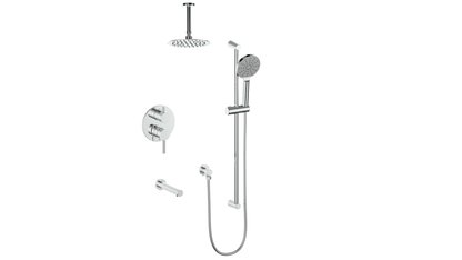 VOGT SET.WL.310.316 Worgl 3-Way PB Shower Kit with 6" Ceiling Arm