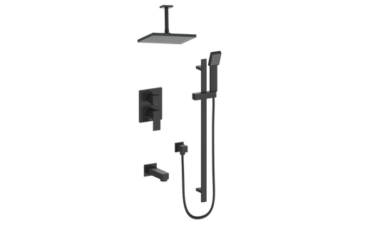 VOGT SET.AP.310.316 Kapfenberg 3-Way PB Shower Kit with 6" Ceiling Arm