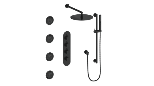 VOGT SET.DA.350.930 Drava 3-Way TH Shower Kit with Body Jets