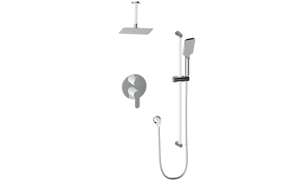 Vogt Lusten 2-Way PB Shower Kit with 6" Ceiling Arm CC