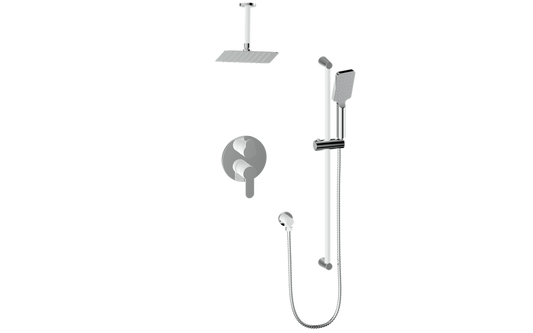 Vogt Lusten 2-Way PB Shower Kit with 6" Ceiling Arm CC