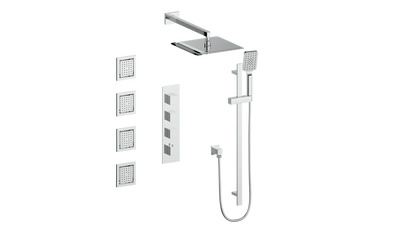 VOGT SET.KG.350.930 Kapfenberg 3/4" High-Flow TH Shower Kit with Body Jets