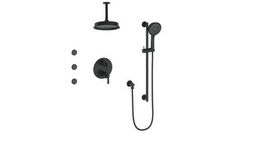 VOGT SET.Z1.320.816 Zehn 3-Way TH Shower Kit with Body Jets and 6" Ceiling Arm