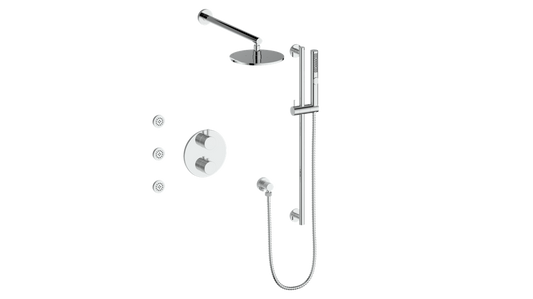 Vogt Drava 3-Way TH Shower Kit with Body Jets CC