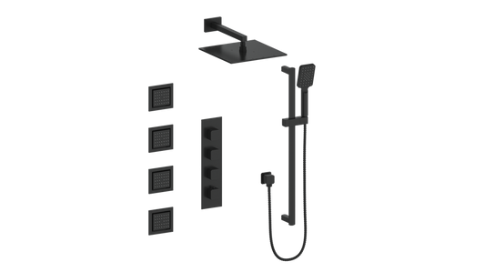 VOGT SET.NU.350.930 Niveau 3/4" High-Flow TH Shower Kit with Body Jets