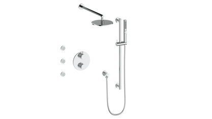 VOGT SET.DA.320.810 Drava 3-Way TH Shower Kit with Body Jets