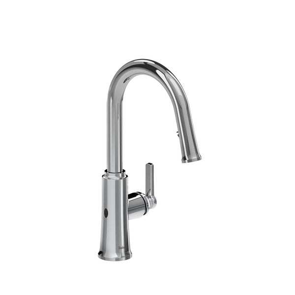 RIOBEL TTRD111 Trattoria Pull-Down Touchless Kitchen Faucet With C-Spout