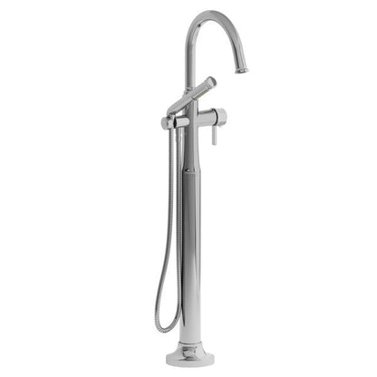 RIOBEL TMMRD39J Momenti Single Hole Floor Mount Tub Filler Trim with C-Spout
