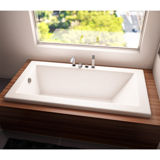Zen 7242 Acrylic Drop-In End Drain Mass-Air & Activ-Air Bathtub with 2 in. Deck in White