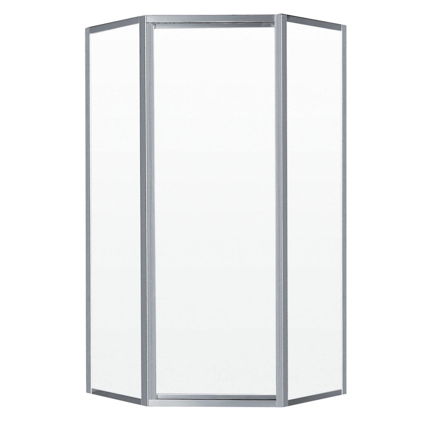Ovada Neo-Angle 38 x 38 x 70 in. 4 mm Pivot Shower Door for Corner Installation with Clear Glass in Chrome