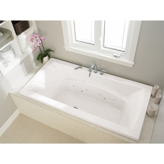 Believe 7236 Acrylic Drop-In Center Drain Whirlpool & Mass-Air Bathtub in White