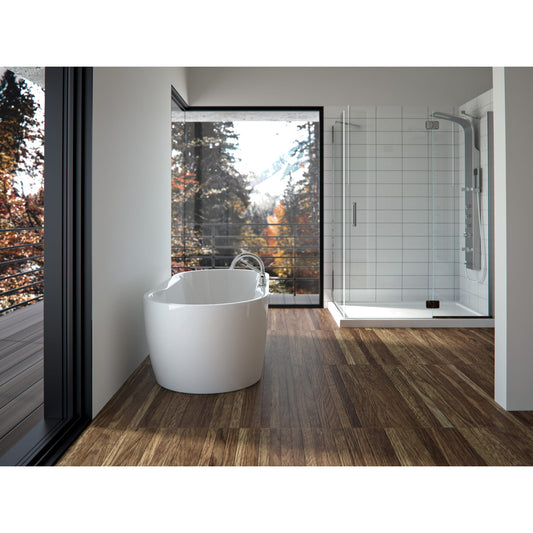 Berlin F1 3266 AFR Acrylic Freestanding Center Drain Activ-Air Bathtub in White