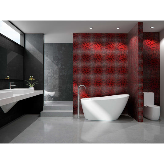 Malaga F1 3266 AFR Acrylic Freestanding End Drain Activ-Air Bathtub in White