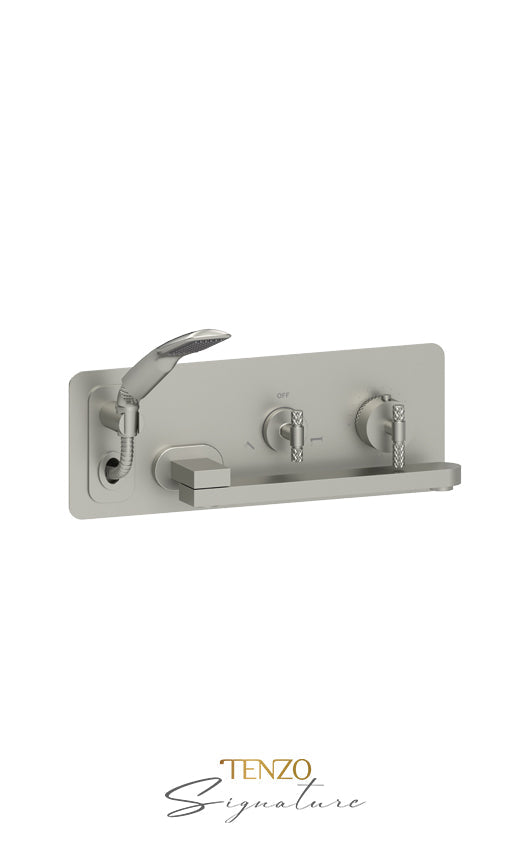 TENZO BET74-C Wall Mount Tub Faucet With Swivel Spout Bellacio-C