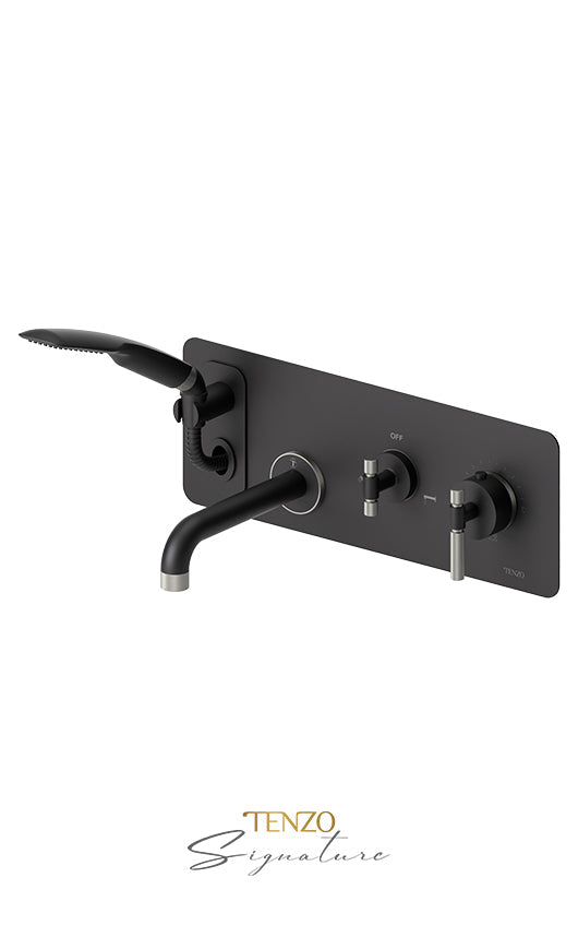 TENZO BET73-F Wall Mount Tub Faucet With Retractable Hose  Bellacio-F
