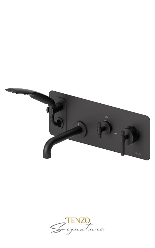 TENZO BET73-F Wall Mount Tub Faucet With Retractable Hose  Bellacio-F