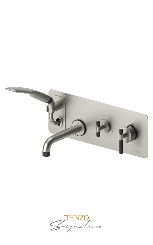 TENZO BET73-F Wall Mount Tub Faucet With Retractable Hose  Bellacio-F